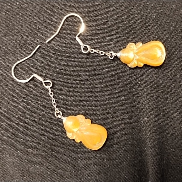 S925 goldstone angel earrings - Picture 2 of 4